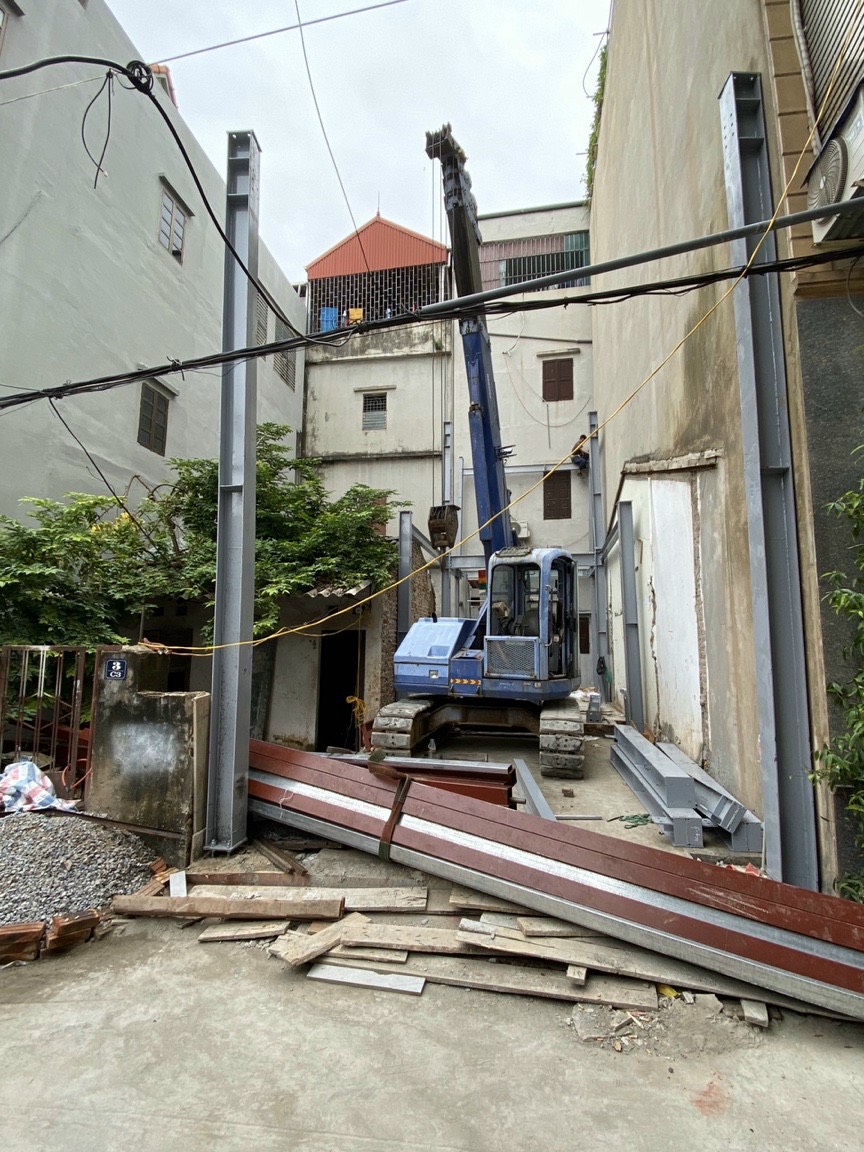 Công trình nhà ở khung thép dân dụng 3 tầng tại Ngọc Hồi